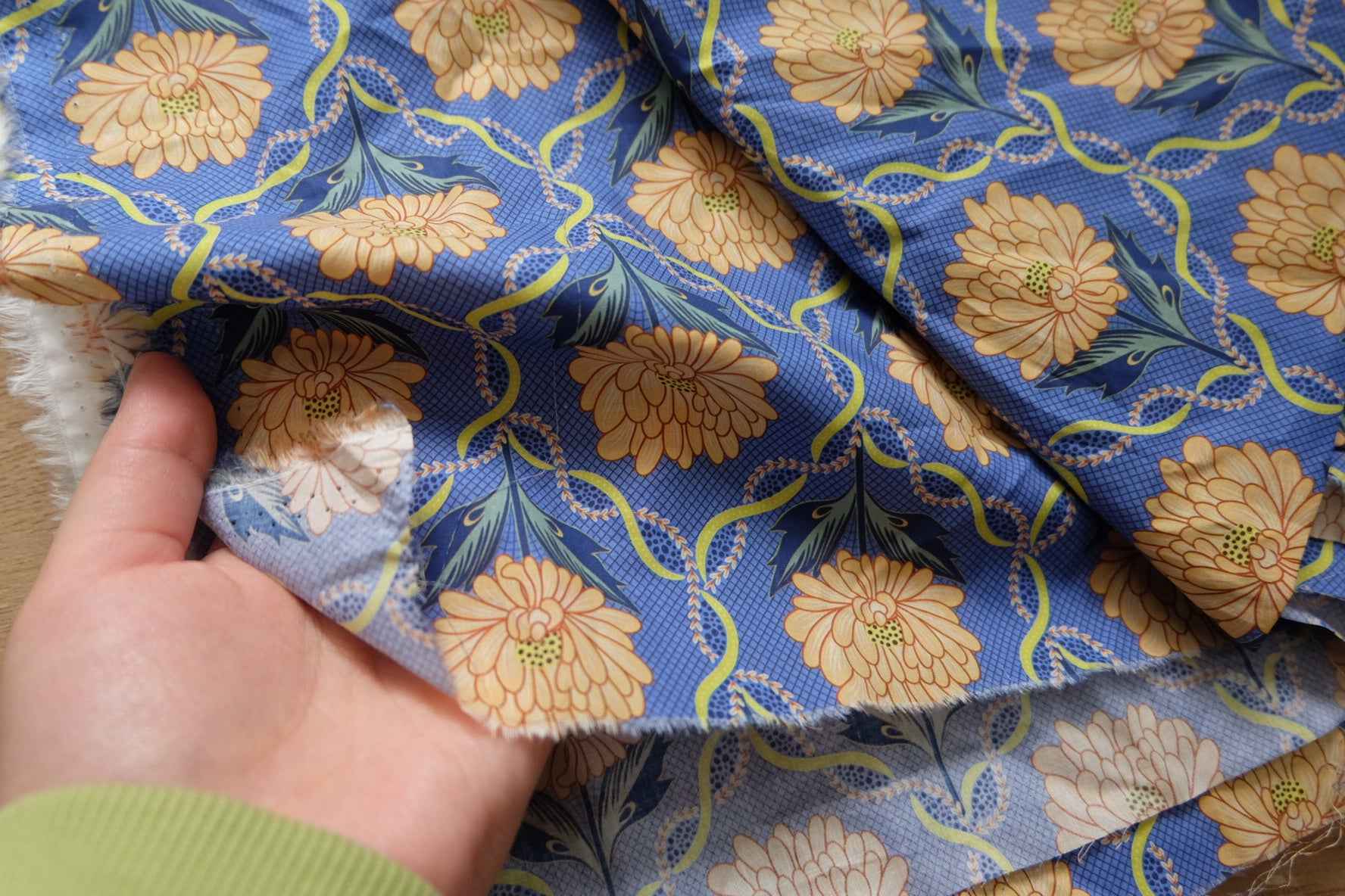 Fine 80s Cotton Floral Print Fabric – 2.4 yds - BUBBO