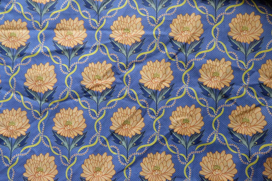 Fine 80s Cotton Floral Print Fabric – 2.4 yds - BUBBO