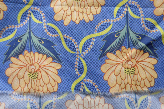 Fine 80s Cotton Floral Print Fabric – 2.4 yds - BUBBO