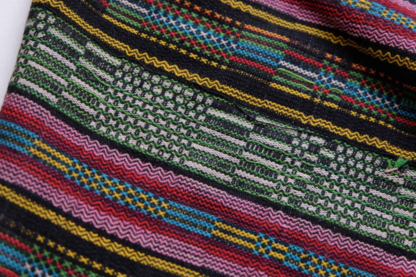 Fisheye Kaleidoscope: A Northern Chinese Tǔbù in Rainbow Hues - 43cm Width - BUBBO