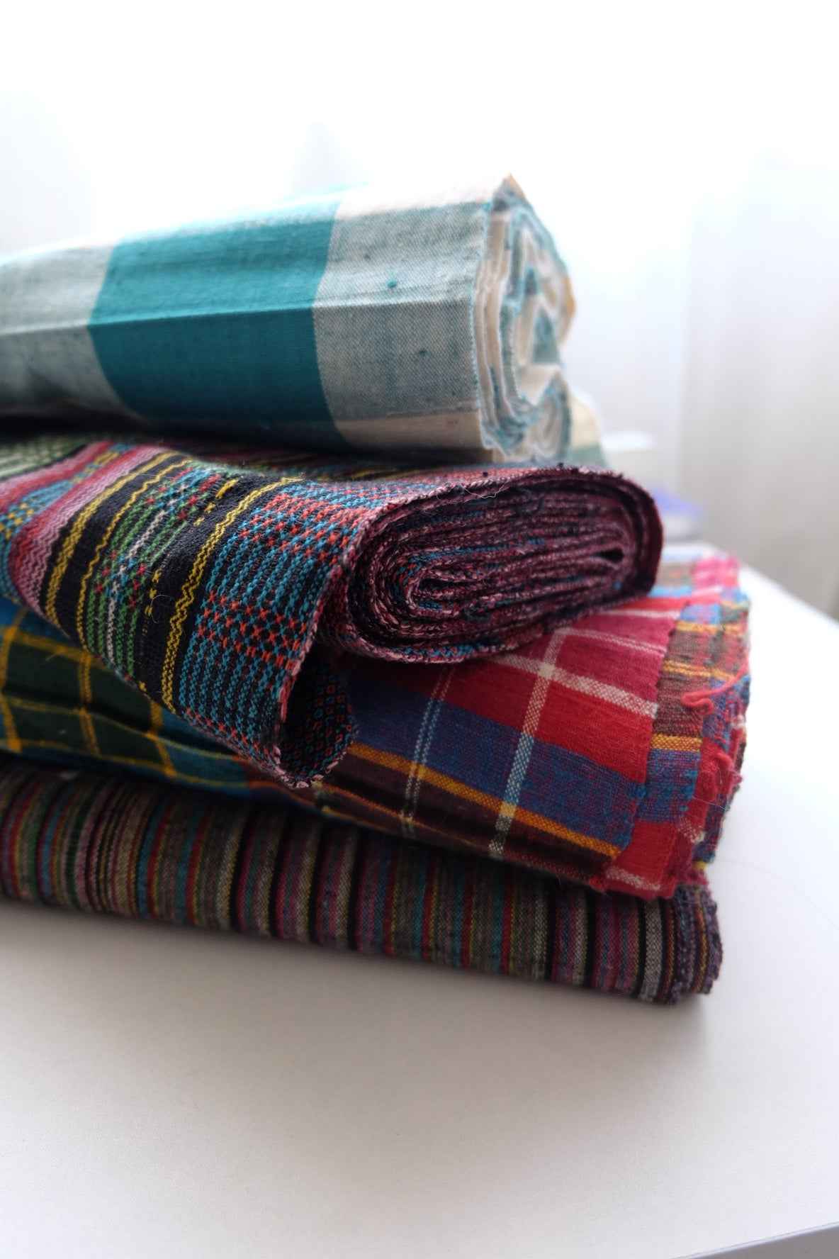 Fisheye Kaleidoscope: A Northern Chinese Tǔbù in Rainbow Hues - 43cm Width - BUBBO