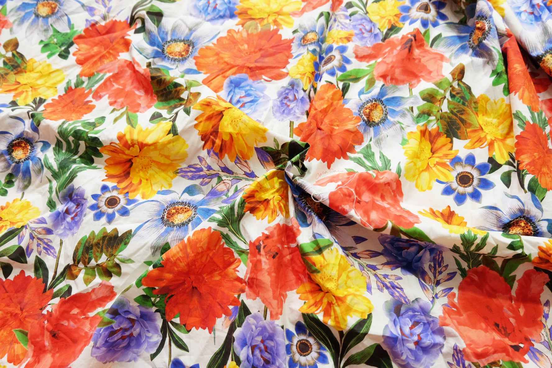 Floral Cotton Poplin Dress Panels – Factory Overcut Pieces, Set of 4 - BUBBO