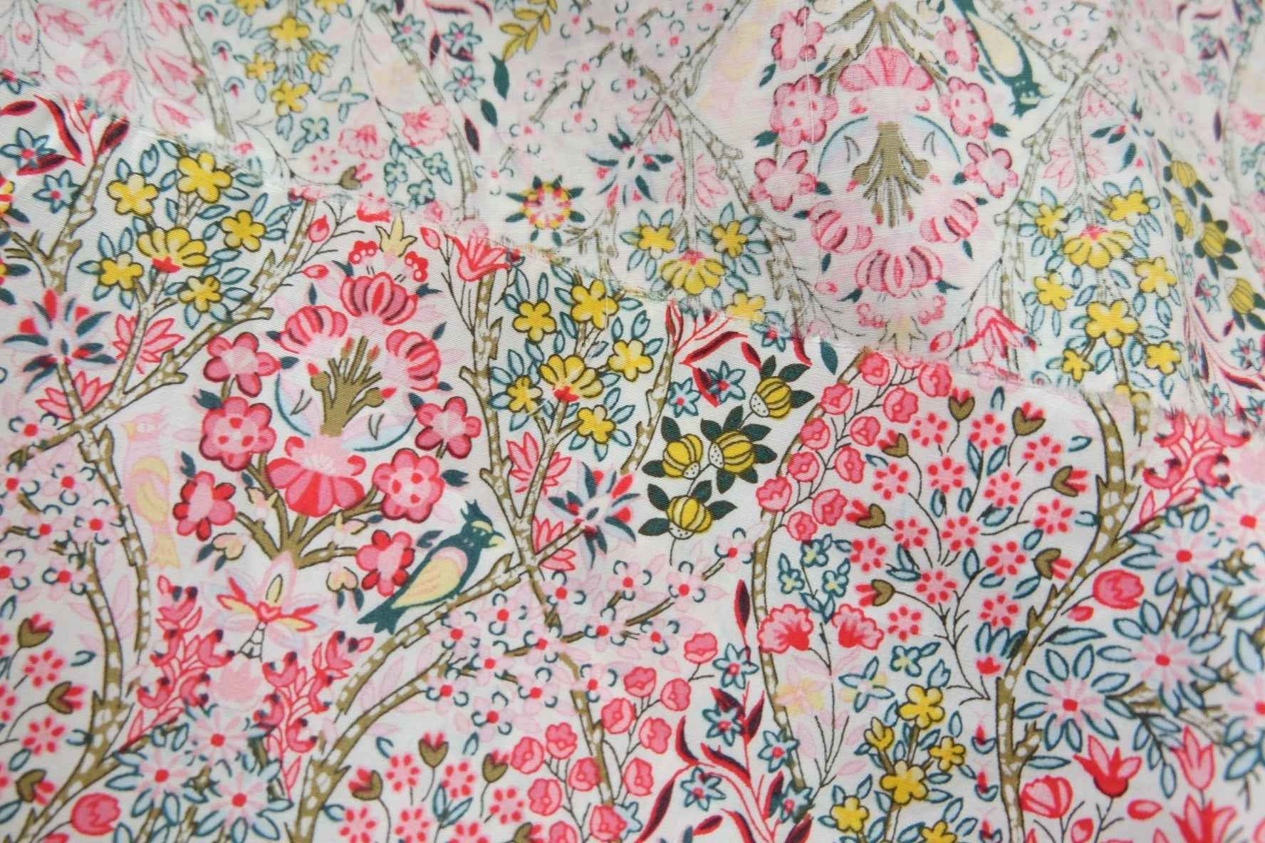 Floral Cotton Poplin – Soft Patchwork Garden Print | 3.28 yds Cut
