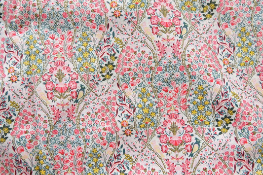 Floral Cotton Poplin – Soft Patchwork Garden Print | 3.28 yds Cut
