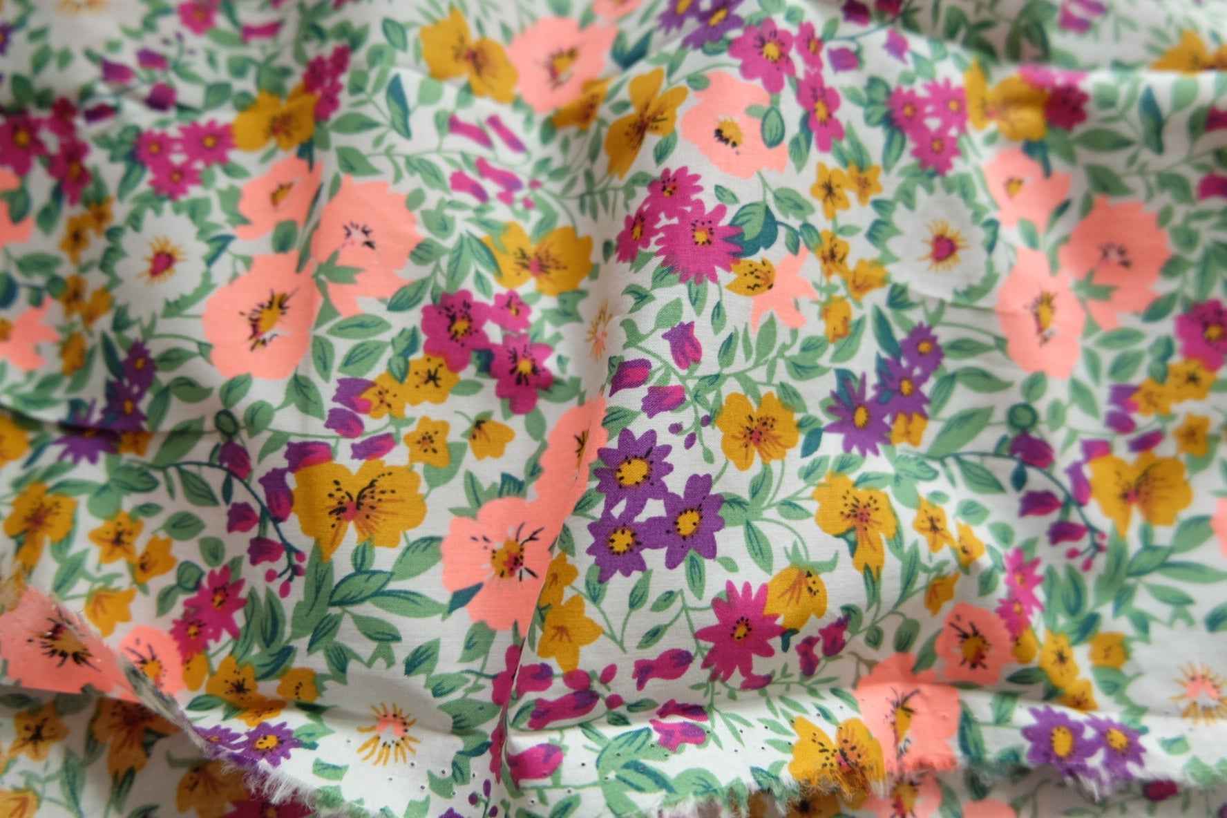 Floral Cotton Poplin – Spring Garden Print | 3.28 yds Cut
