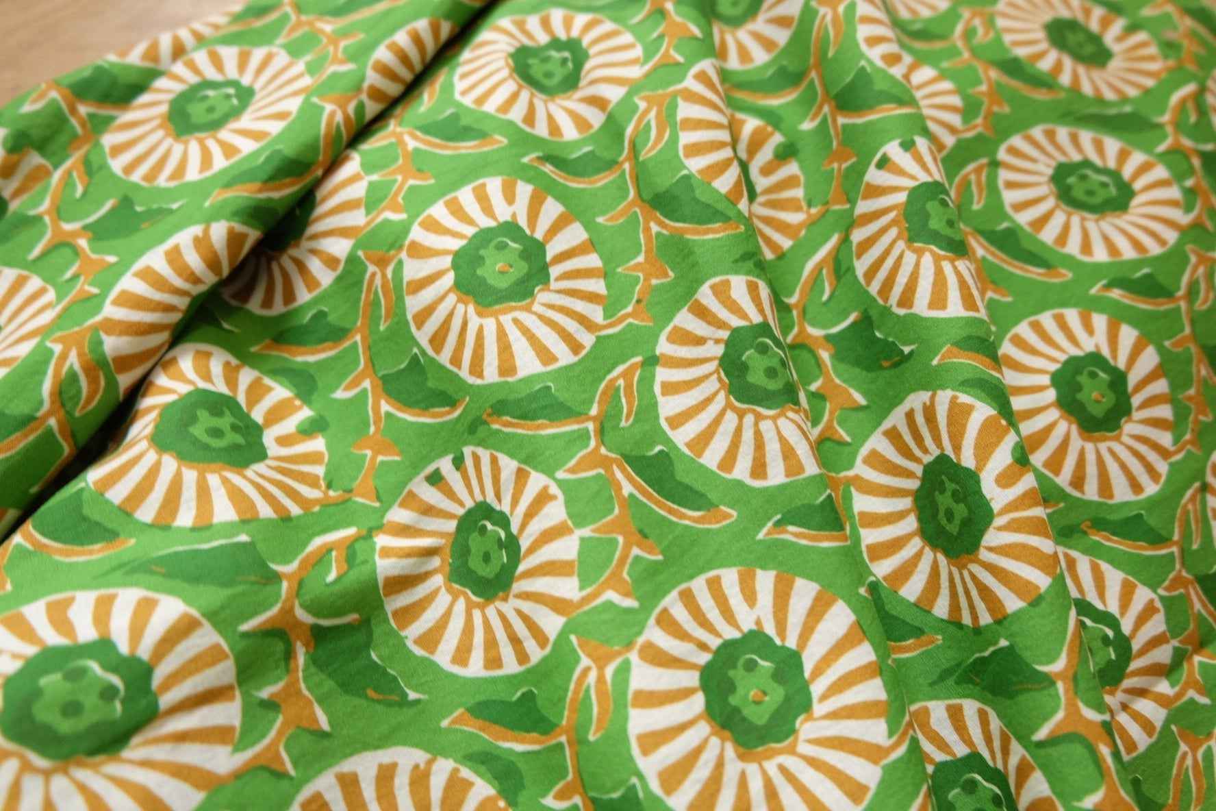 Hand-Printed Cotton, Block Print Inspired – Deadstock (2.2 Yards)