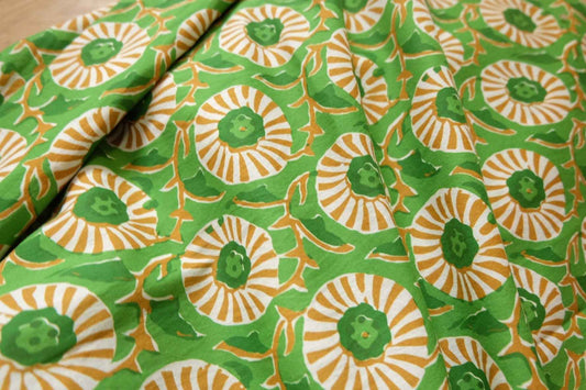 Hand-Printed Cotton, Block Print Inspired – Deadstock (2.2 Yards)