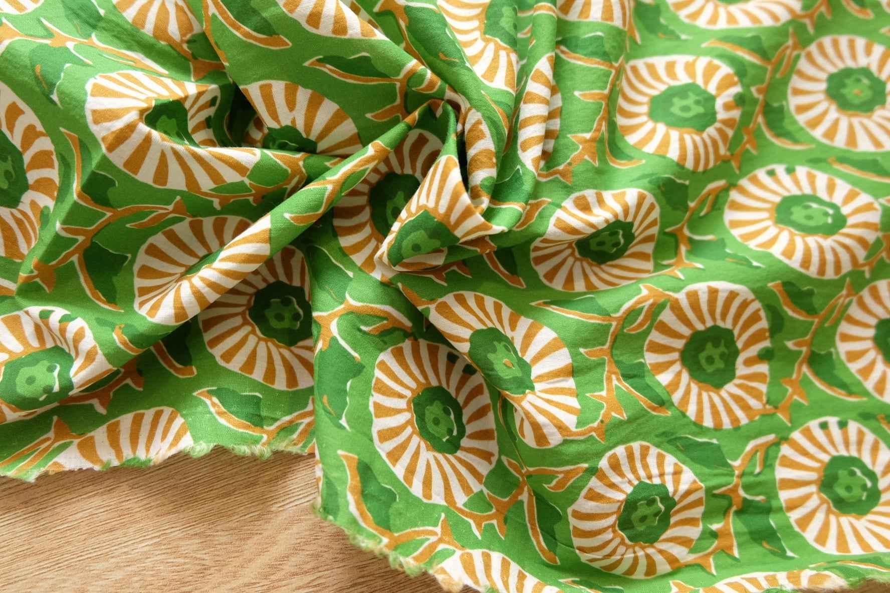 Hand-Printed Cotton, Block Print Inspired – Deadstock (2.2 Yards)
