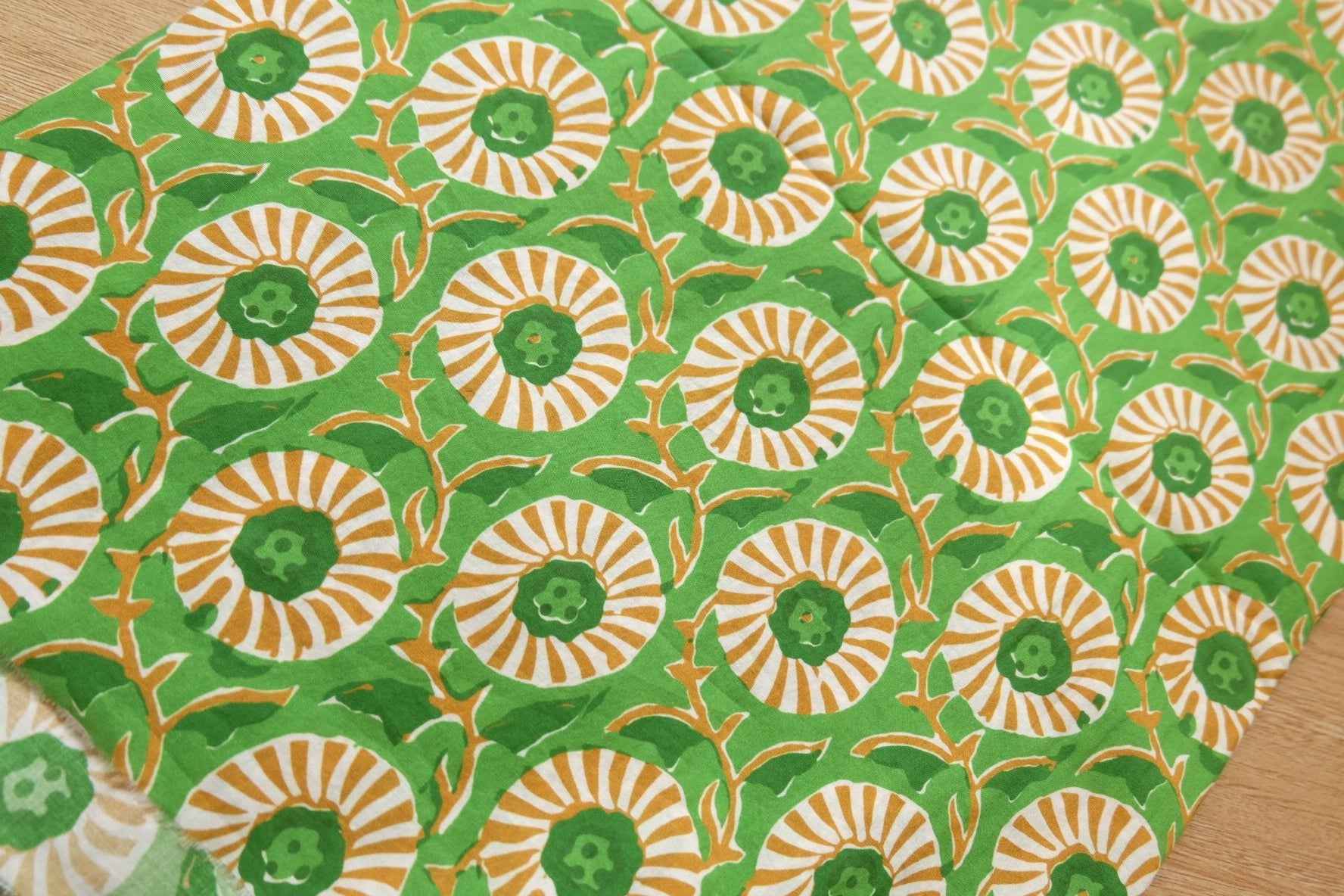 Hand-Printed Cotton, Block Print Inspired – Deadstock (2.2 Yards)