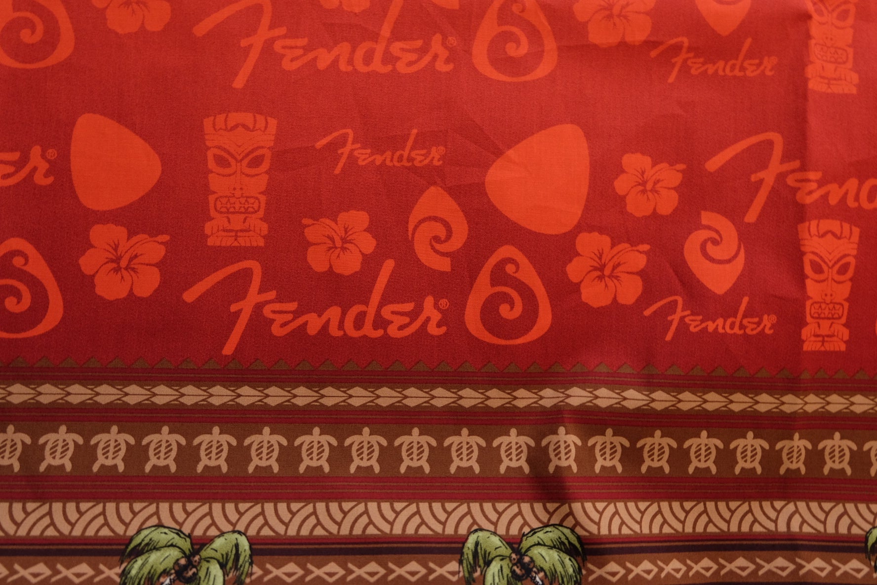 Hawaiian Girl Placement Print Cotton Poplin – Orange Retro Vacation Motif – 43” Wide – Sold per Panel (Approx. 1.1 Yards Each) - BUBBO