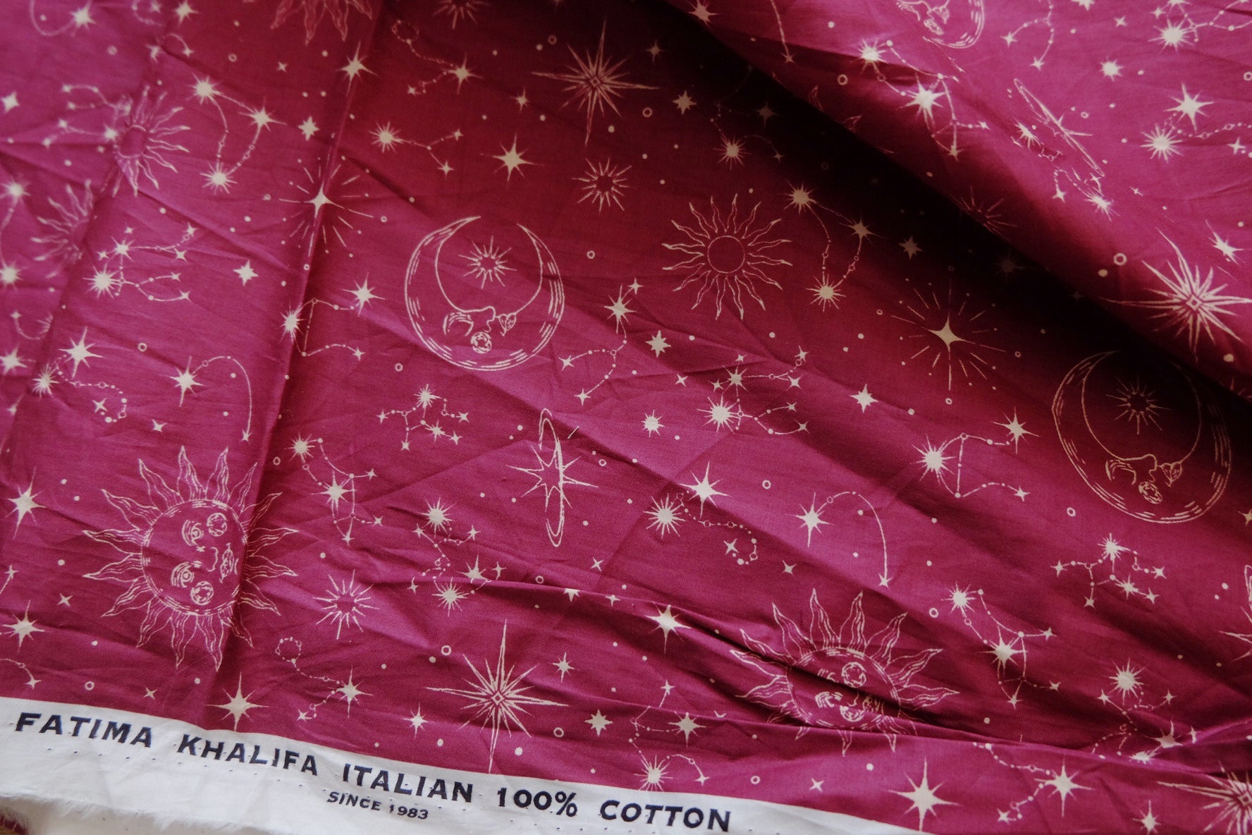 Italian Celestial Print Cotton Poplin - 2.2 yd - BUBBO