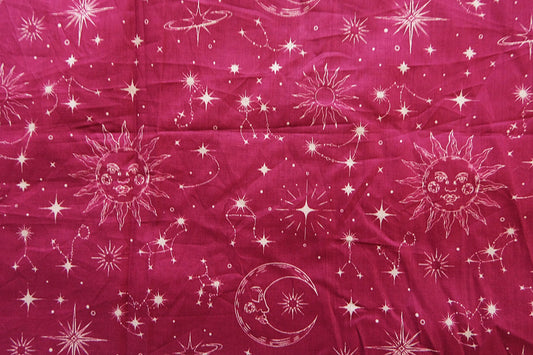 Italian Celestial Print Cotton Poplin - 2.2 yd - BUBBO