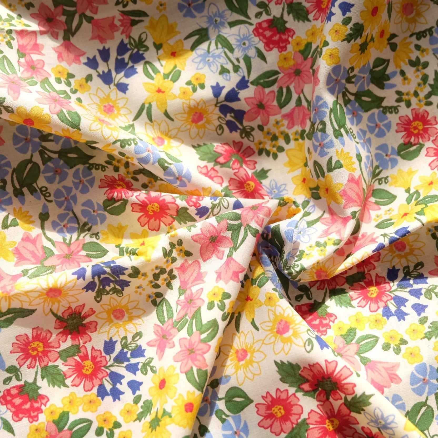 Italian Fine Cotton Floral Fabric (2.2 yards)