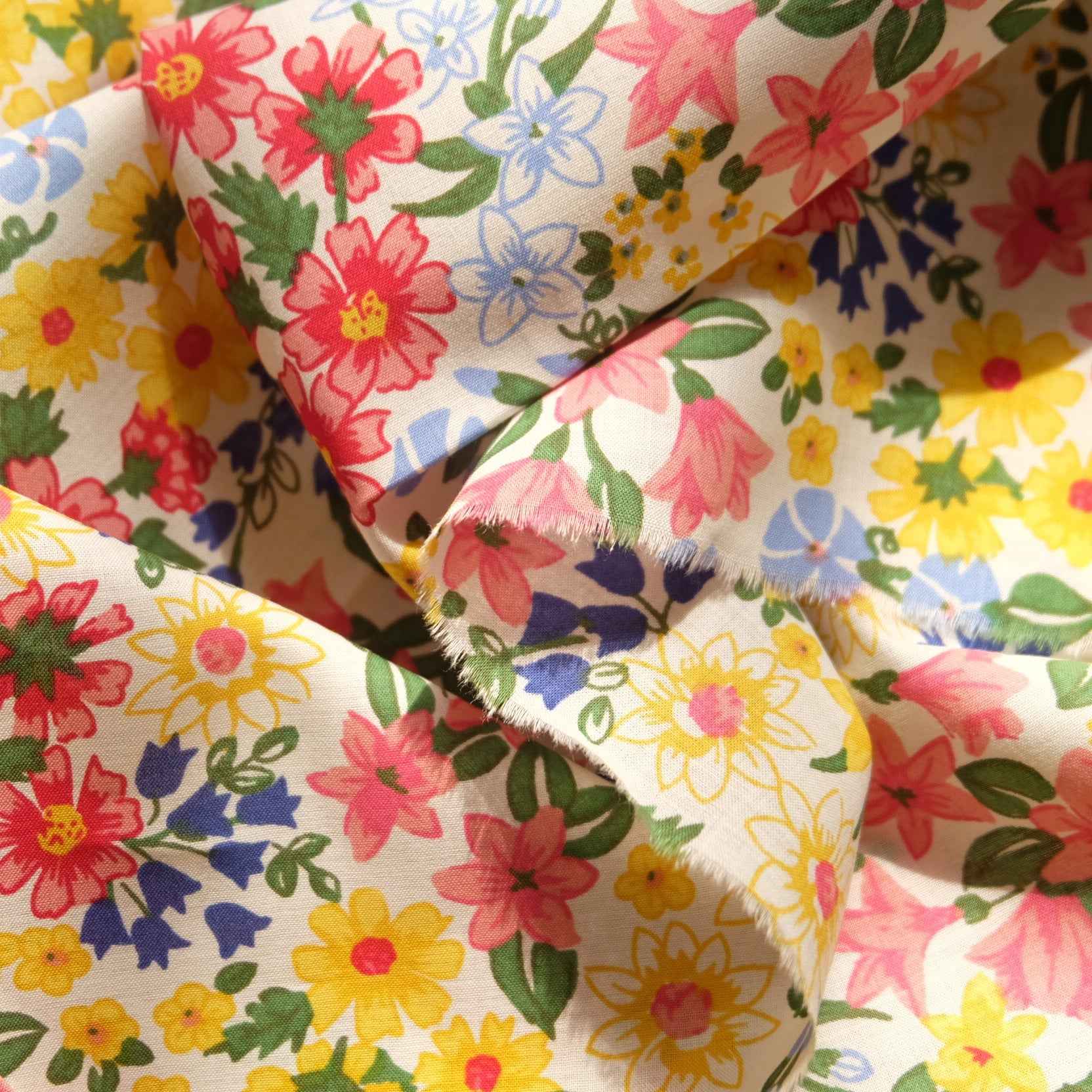 Italian Fine Cotton Floral Fabric (2.2 yards)