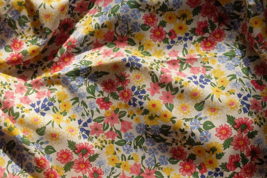 Italian Fine Cotton Floral Fabric (2.2 yards)