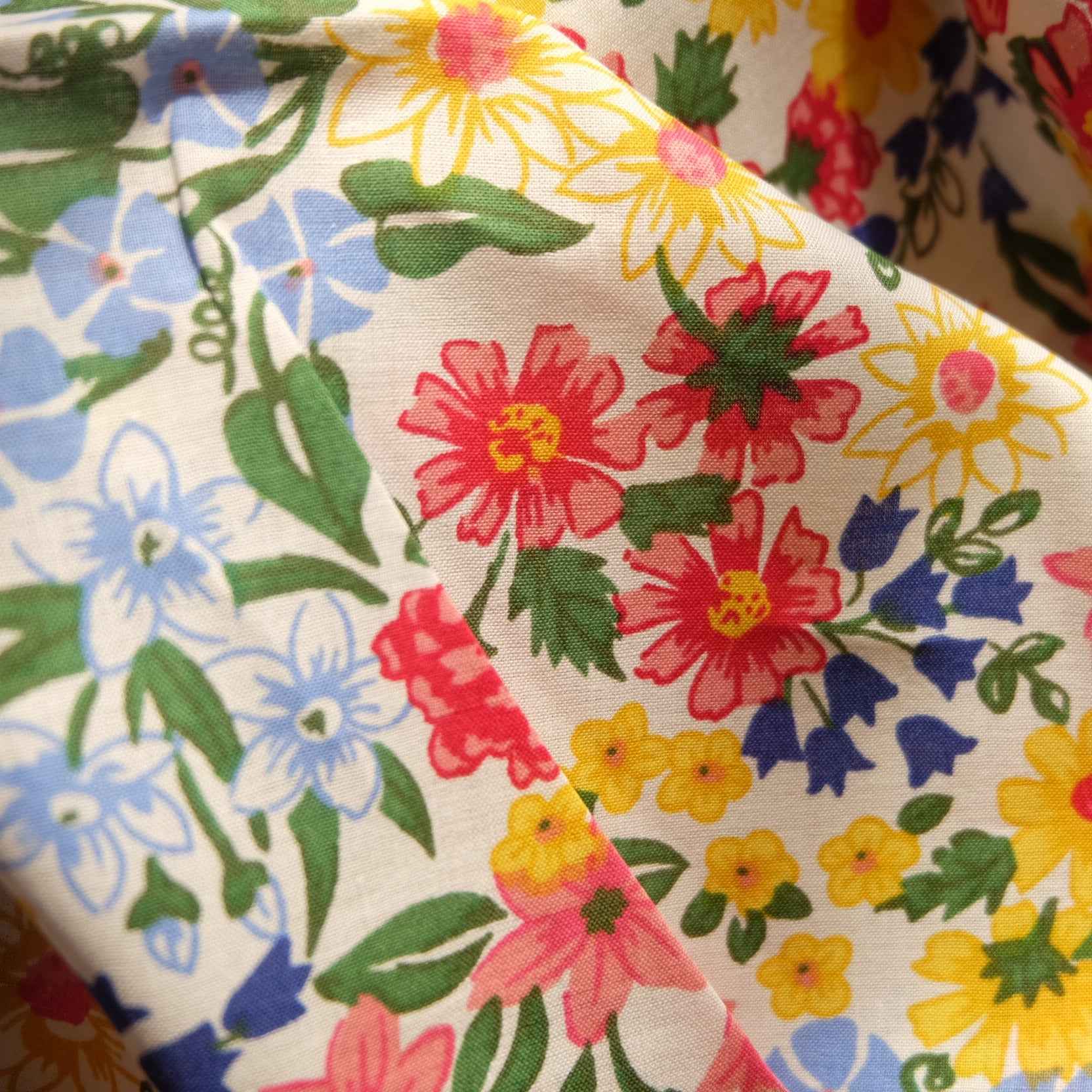 Italian Fine Cotton Floral Fabric (2.2 yards)