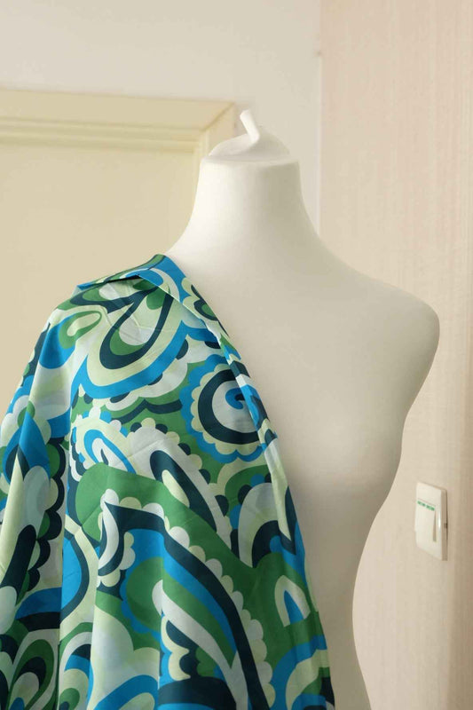 Italian-Marked Retro Mod Fabric — 3.7 yd