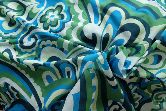 Italian-Marked Retro Mod Fabric — 3.7 yd