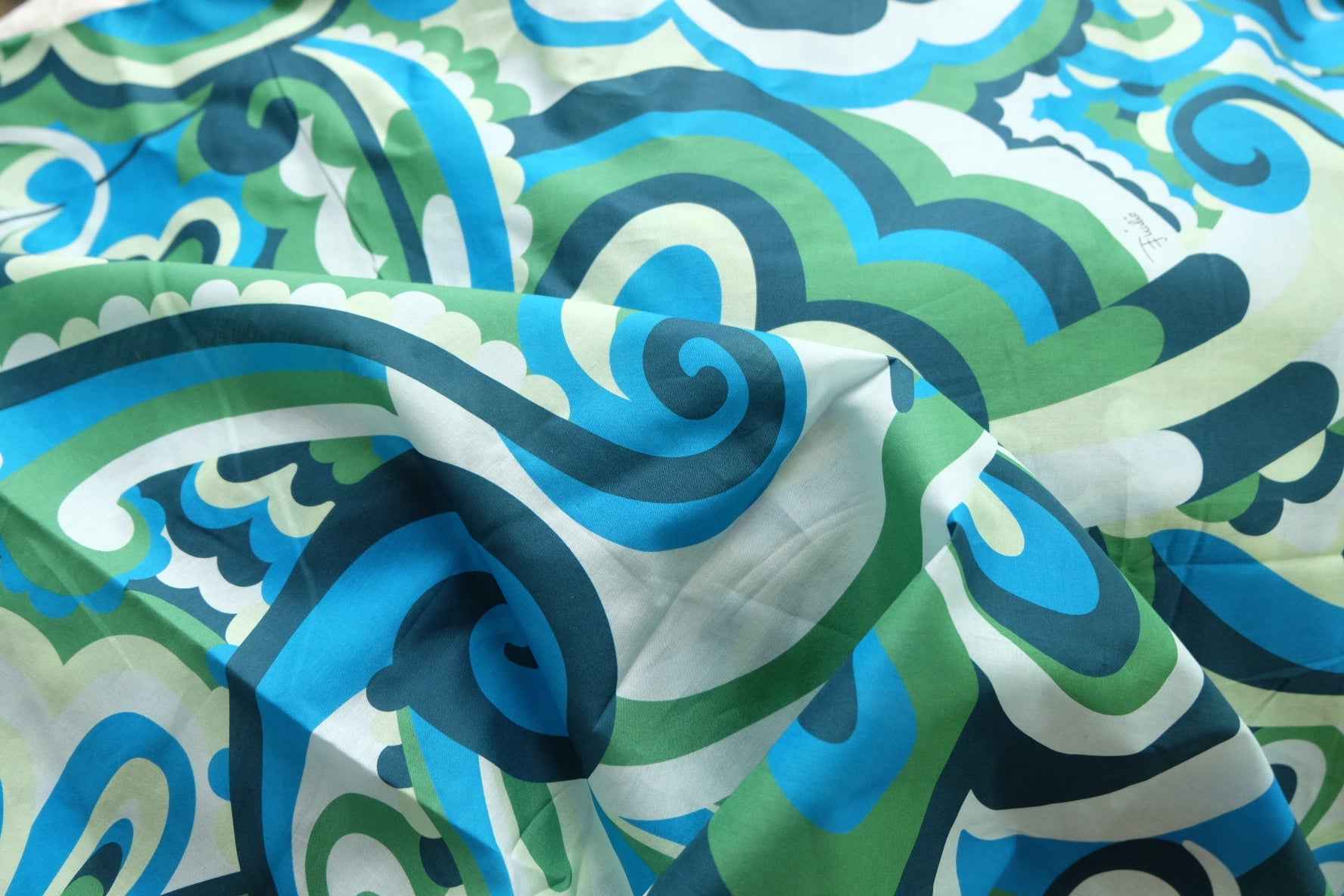 Italian-Marked Retro Mod Fabric — 3.7 yd