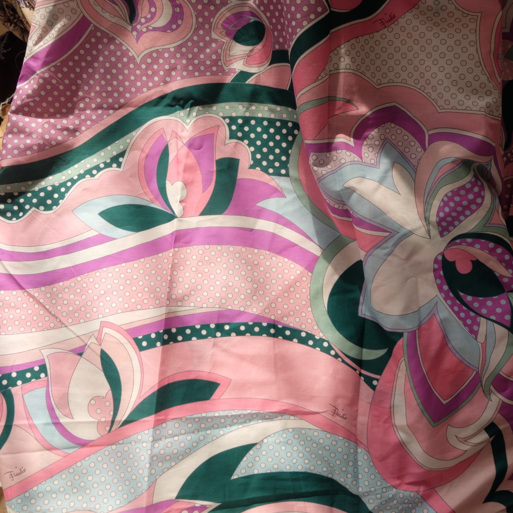 Italian Pastel Floral Print Silk — 3.3 yd - BUBBO