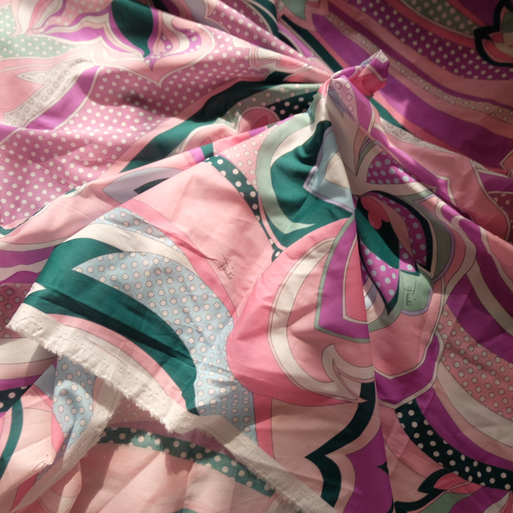 Italian Pastel Floral Print Silk — 3.3 yd - BUBBO