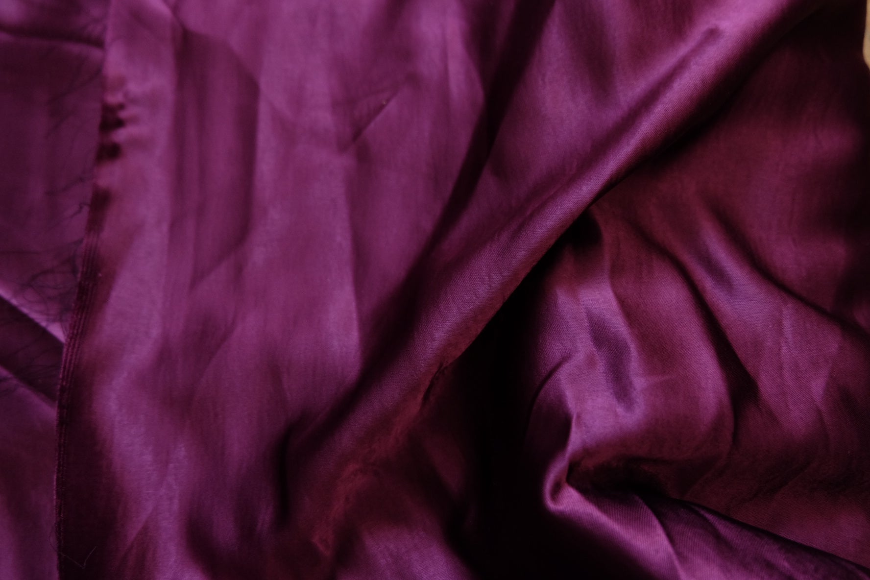 Japanese Acetate Satin Fabric – Deep Kikyo Purple – 57” Wide – Sold by the Yard - BUBBO