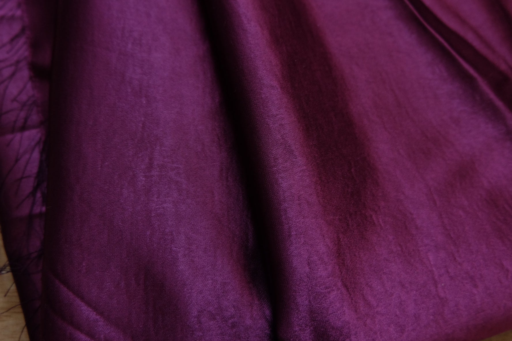 Japanese Acetate Satin Fabric – Deep Kikyo Purple – 57” Wide – Sold by the Yard - BUBBO