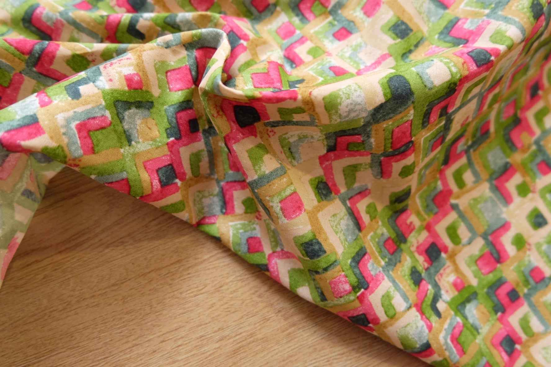 Japanese Cotton Print – Graphic Garden Geometric | 1.64 yds Cut