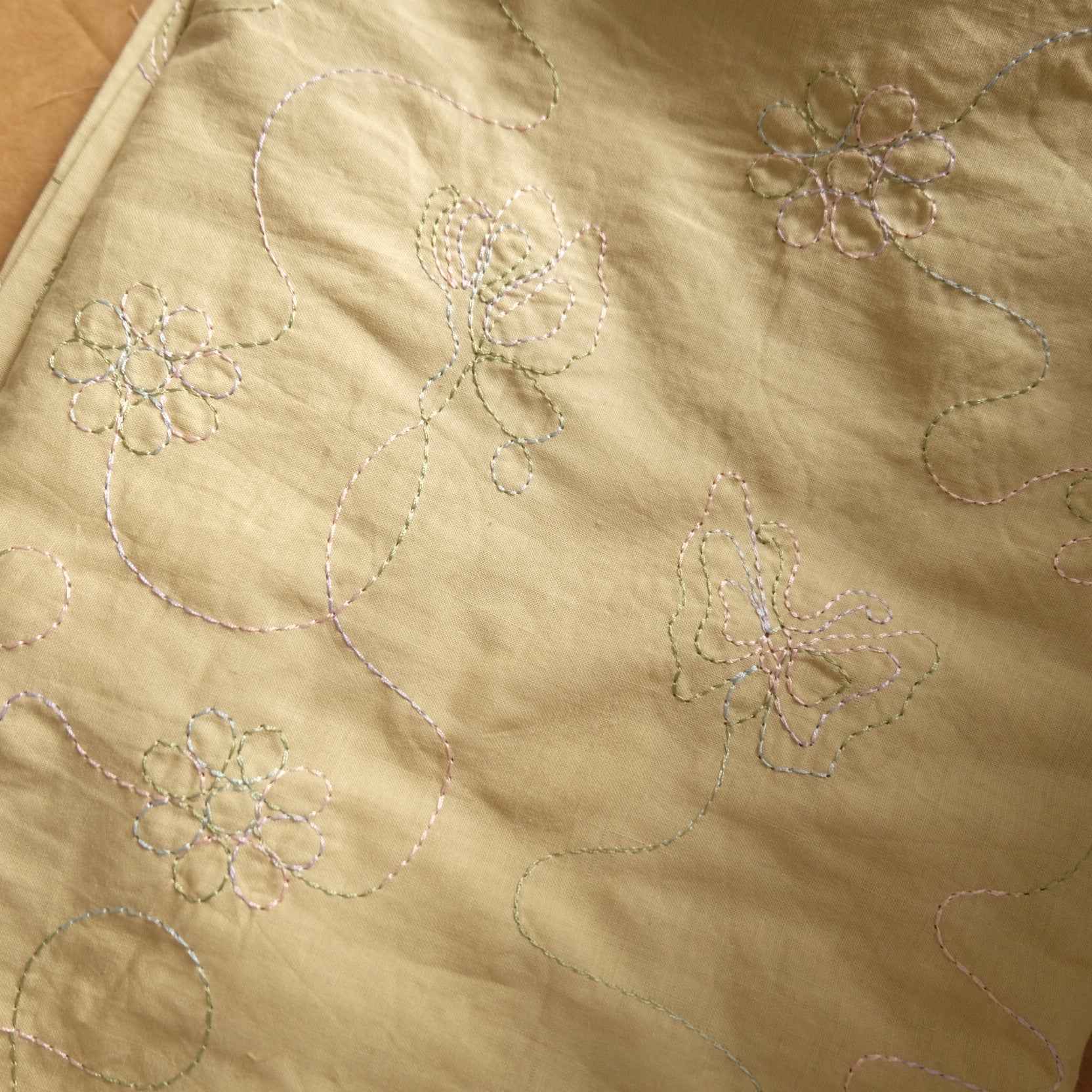 Japanese Floral Embroidered Cotton — 2.2 yd