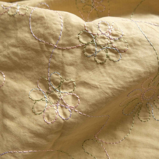 Japanese Floral Embroidered Cotton — 2.2 yd