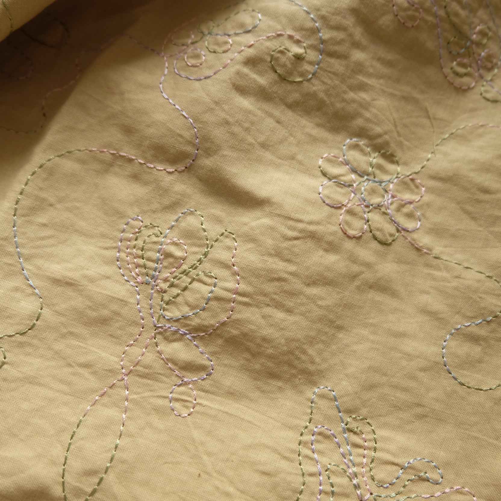 Japanese Floral Embroidered Cotton — 2.2 yd