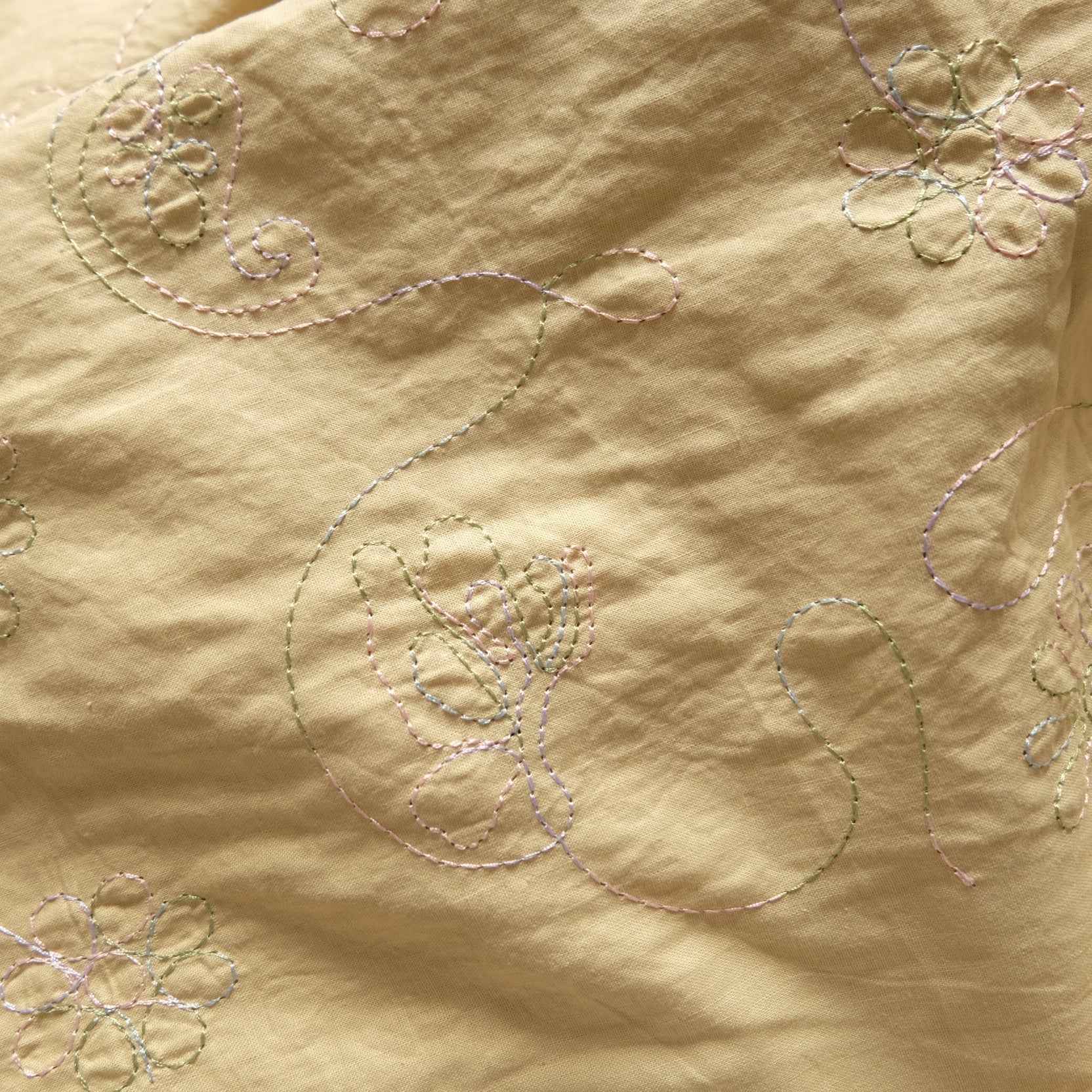 Japanese Floral Embroidered Cotton — 2.2 yd