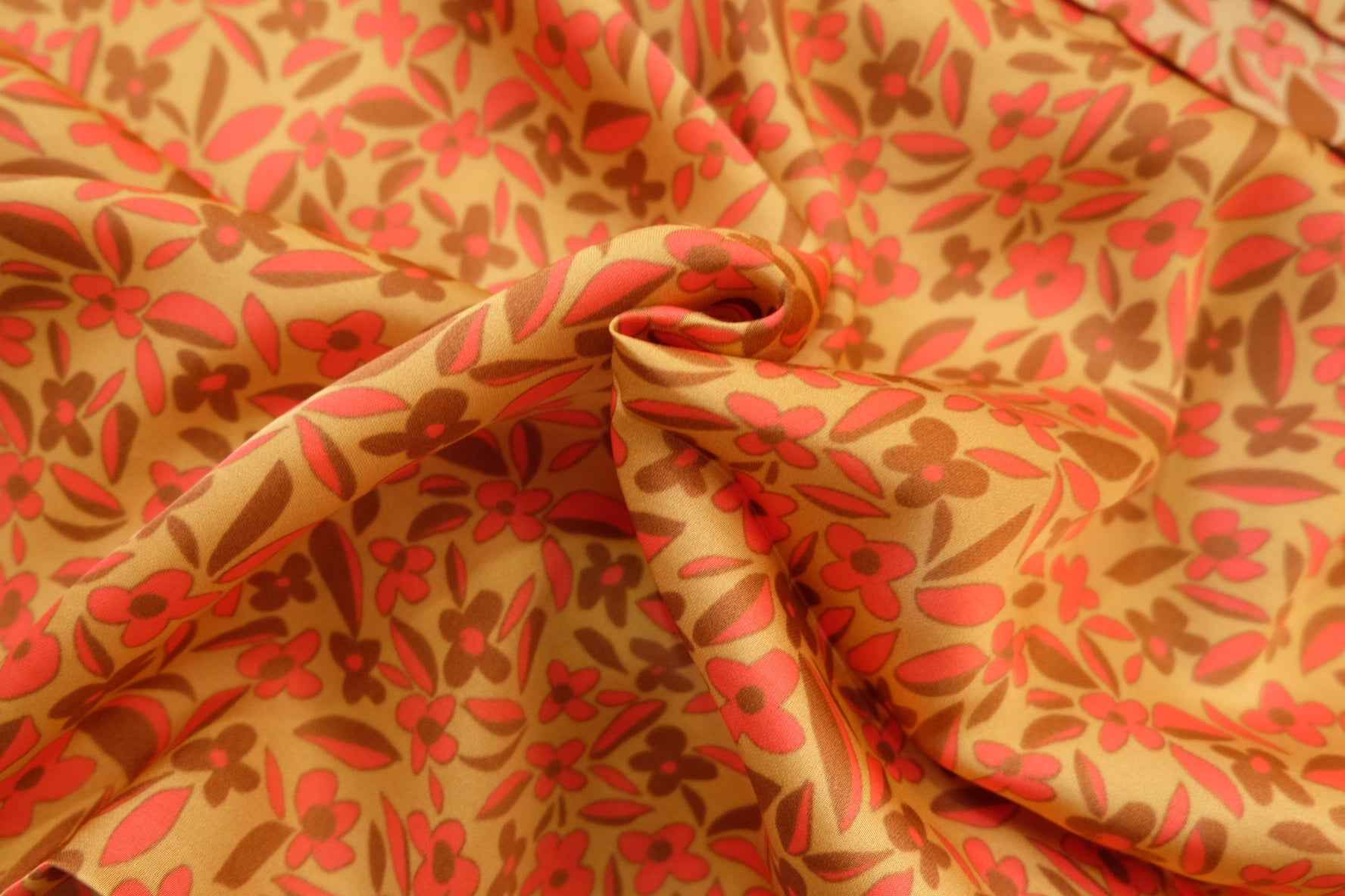 Japanese Rayon Tencel Floral Fabric – Soft Drapey Dress Fabric (2.18 yards)