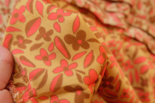 Japanese Rayon Tencel Floral Fabric – Soft Drapey Dress Fabric (2.18 yards)