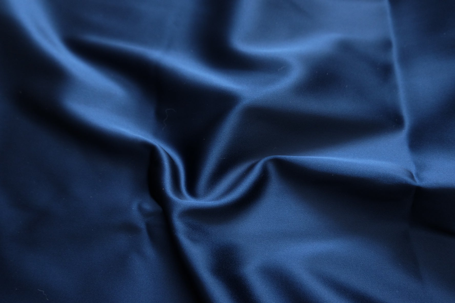 Japanese Stretch Acetate Satin – Deep Sapphire Navy – 57” Wide – Sold by the Yard - BUBBO
