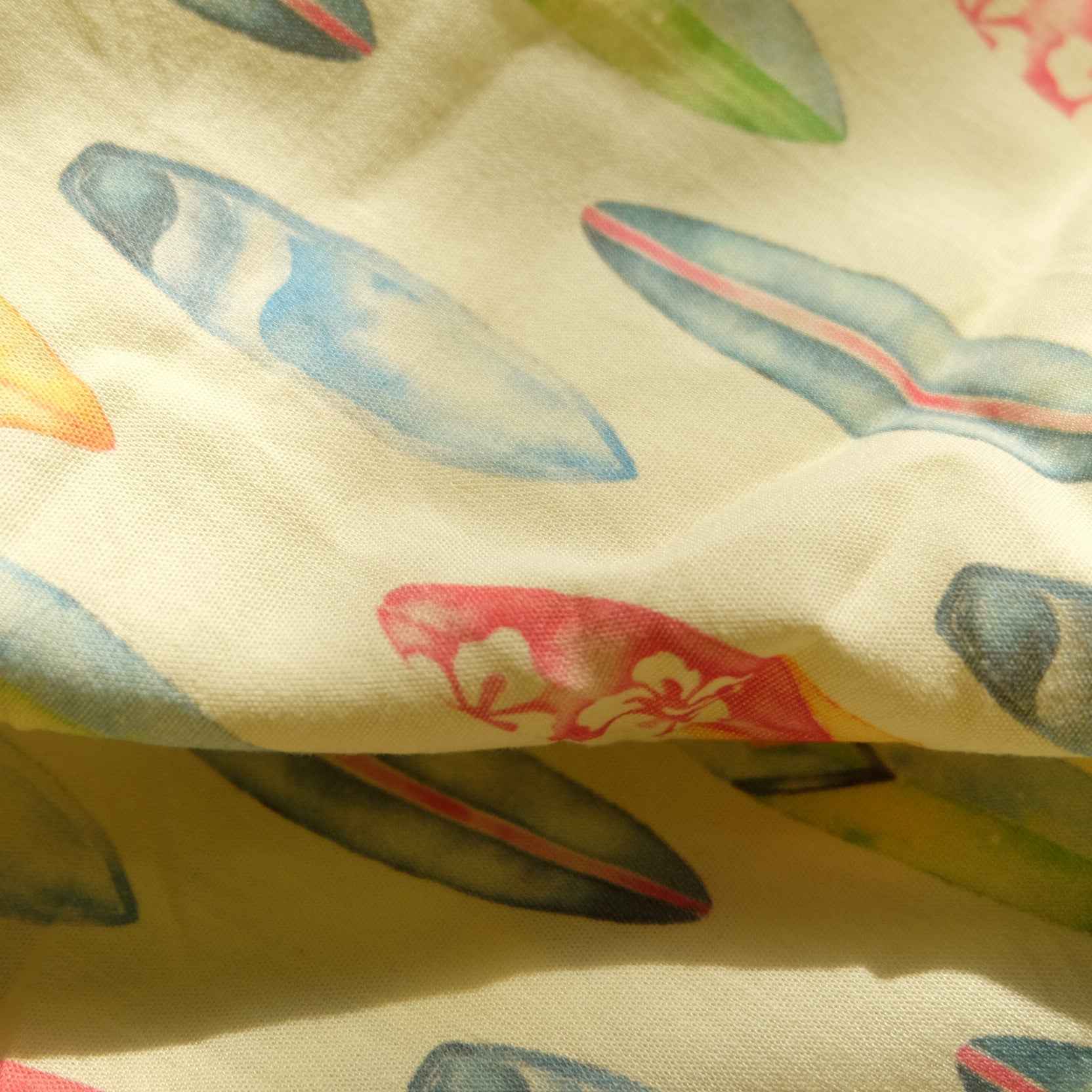 Japanese Surfboard Print Cotton Fabric – Soft Lightweight Fabric (3.6 yd)