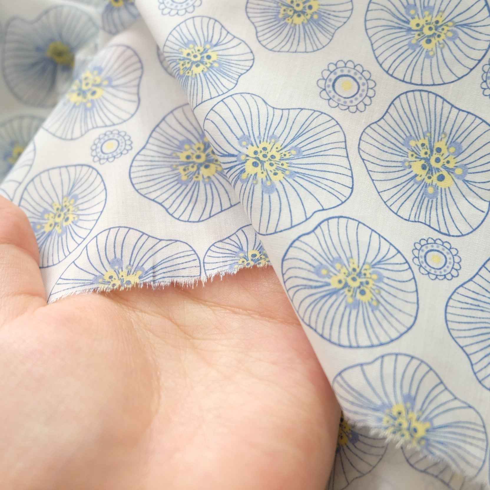 Lightweight High-Count Cotton Floral Fabric – 3.3 Yards