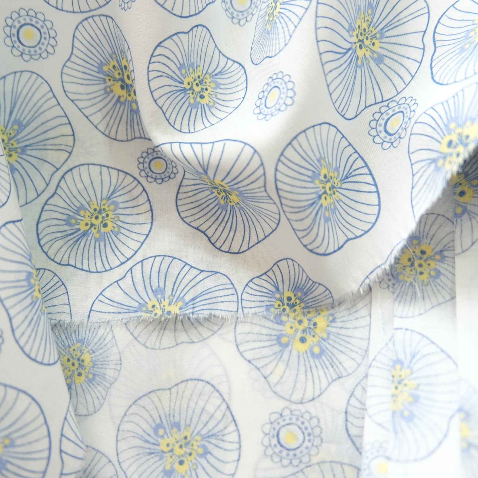 Lightweight High-Count Cotton Floral Fabric – 3.3 Yards