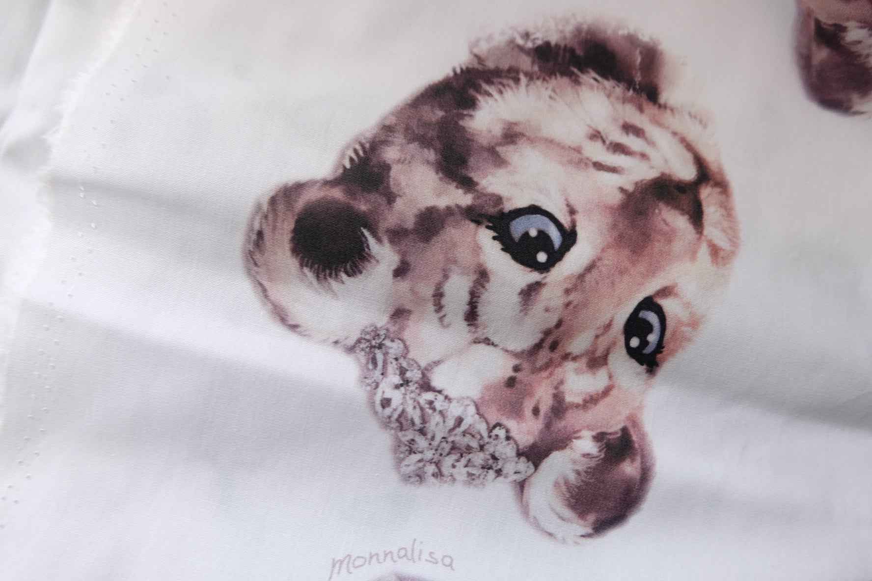 Lion Princess Print Cotton Fabric – Medium Weight – 55” Wide – Sold by the Yard - BUBBO