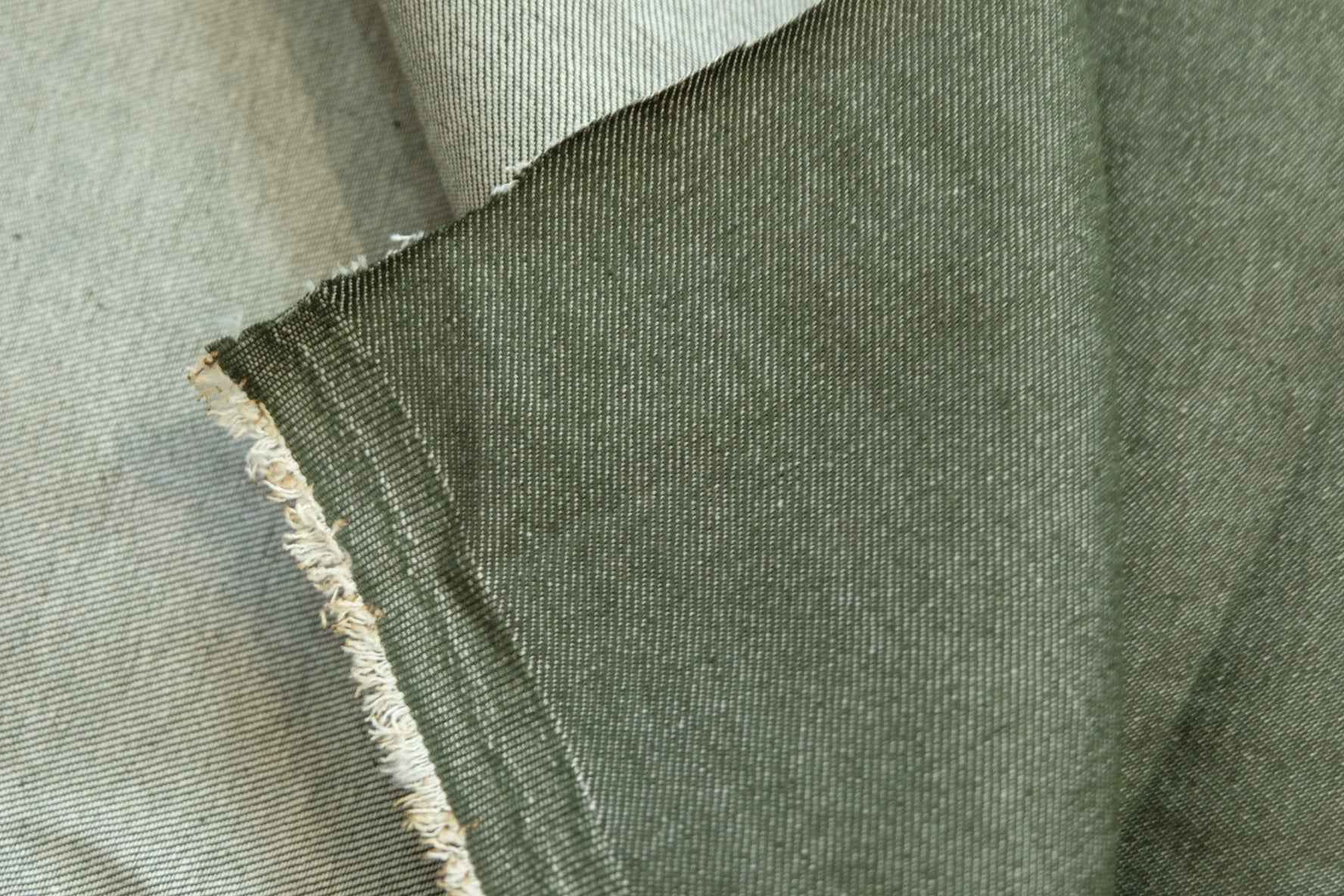 Matcha Green Midweight Denim – Mill Deadstock | 2..2 yds - BUBBO