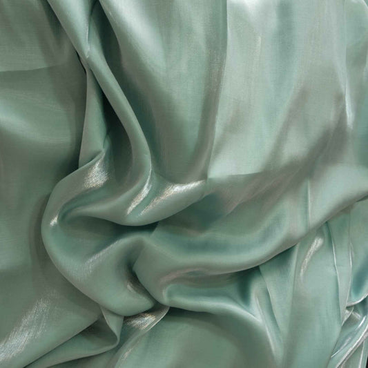 Mint Lustrous Satin Fabric – Ultra-Slippery Drapey Shine Fabric (1.64 yds)