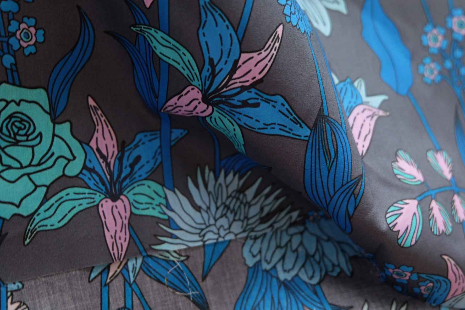Moody Floral Cotton Poplin — 3.4 yd