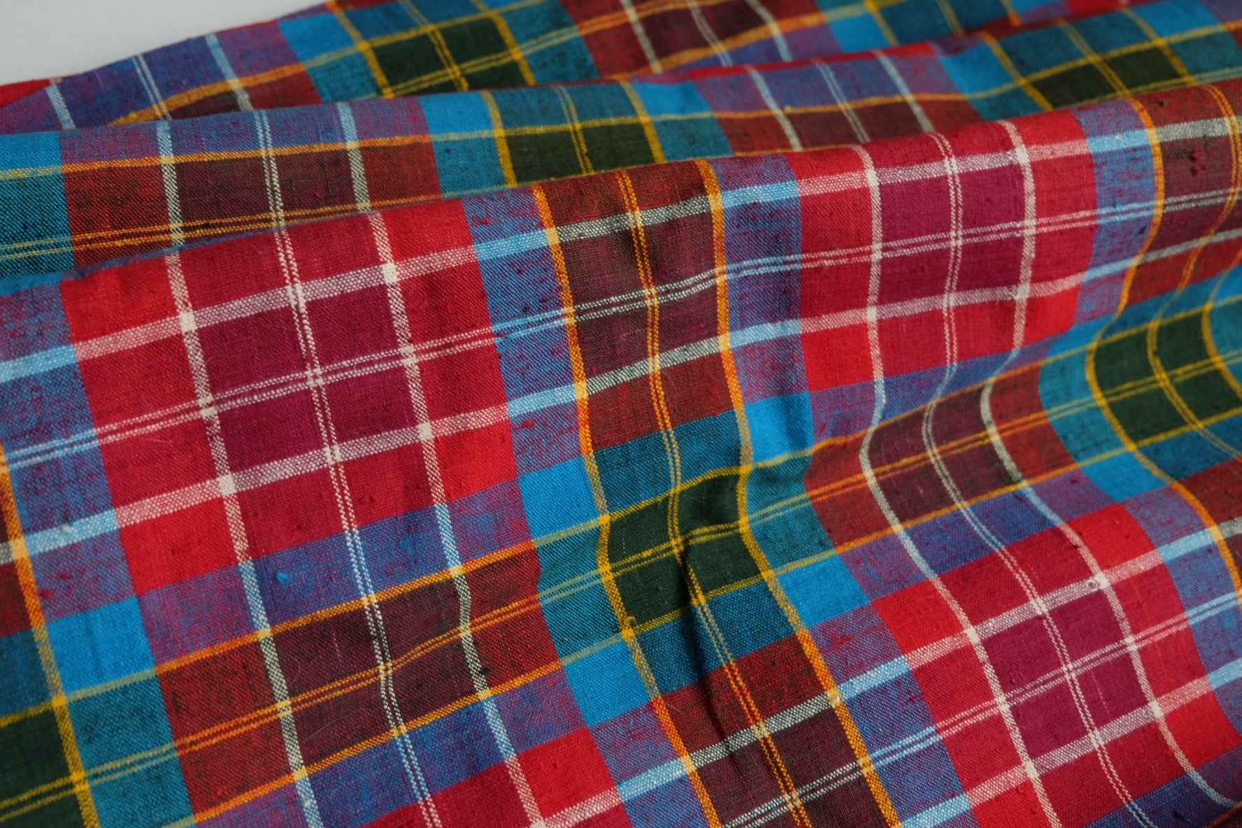 Multi - Color Northern Check Tǔbù - 50cm Width - BUBBO