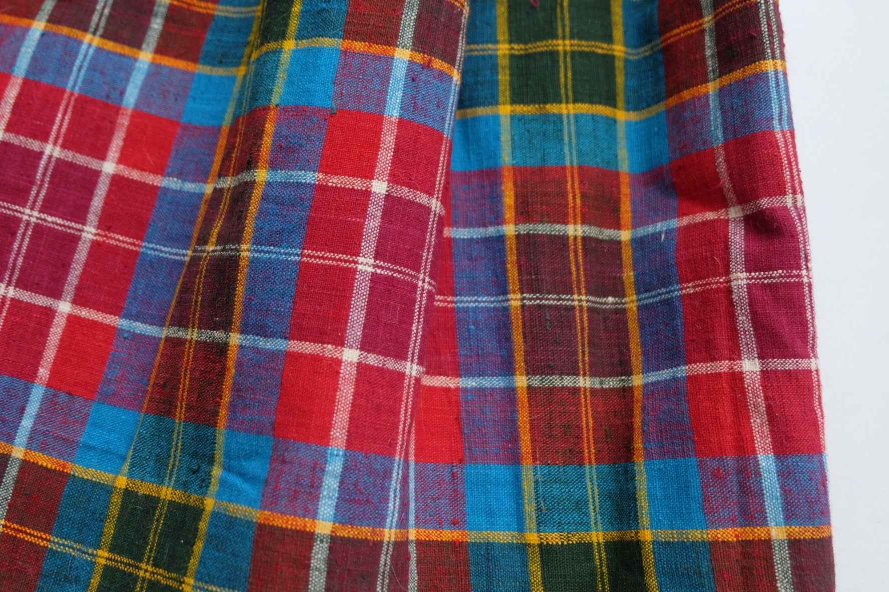 Multi - Color Northern Check Tǔbù - 50cm Width - BUBBO