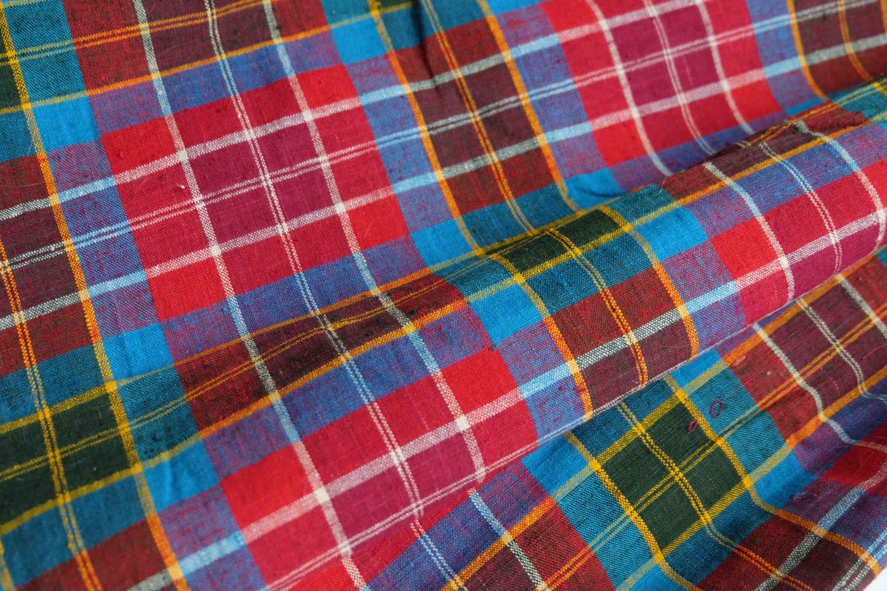 Multi - Color Northern Check Tǔbù - 50cm Width - BUBBO