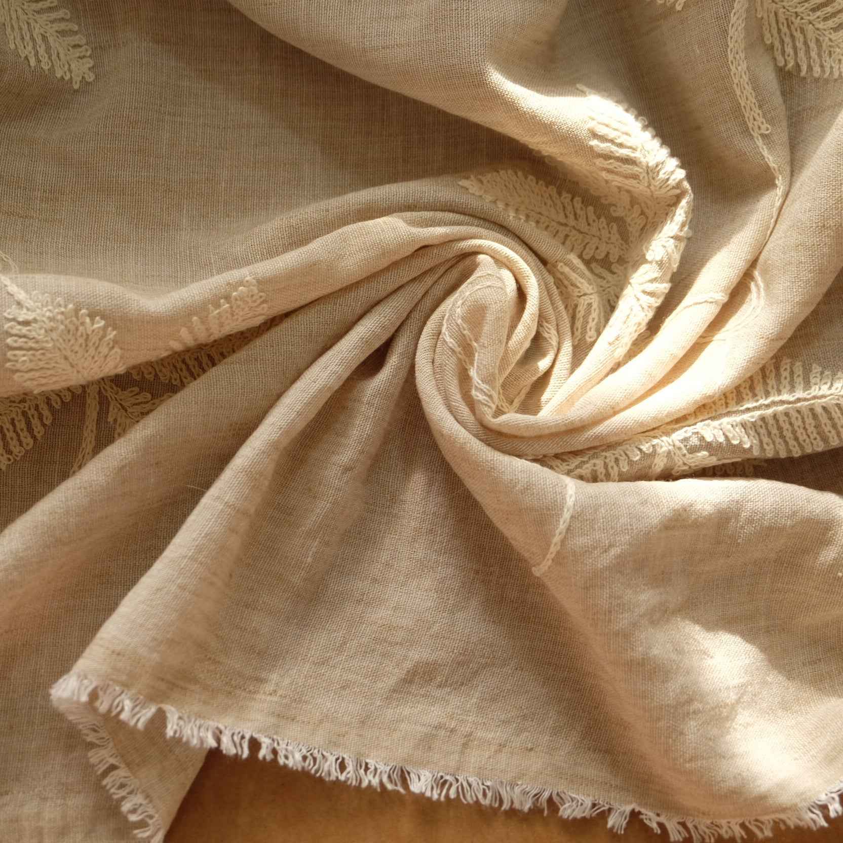 Natural Tencel Linen Fabric – Soft Drapey Fabric for Dresses, Tops & Trousers (2.19 yds)