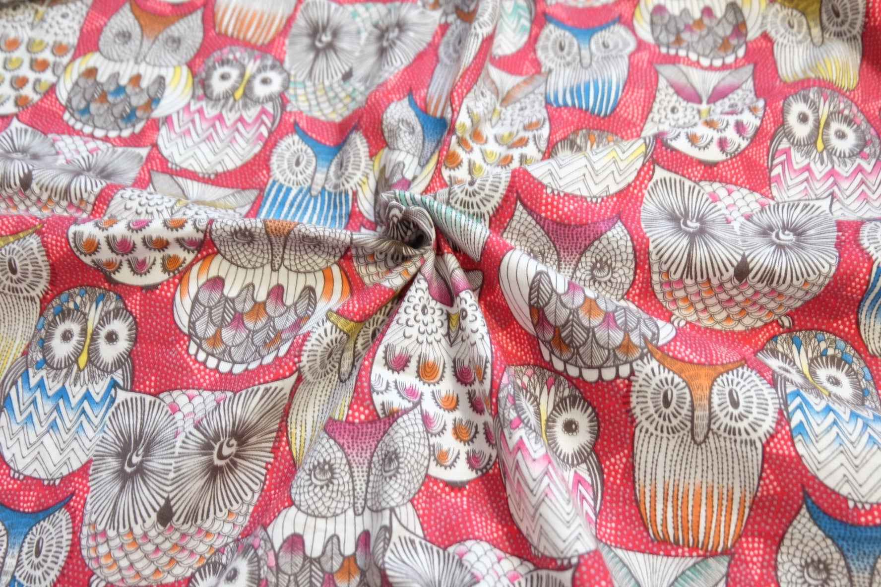 Owl Print Brushed Cotton — 1.6 yd