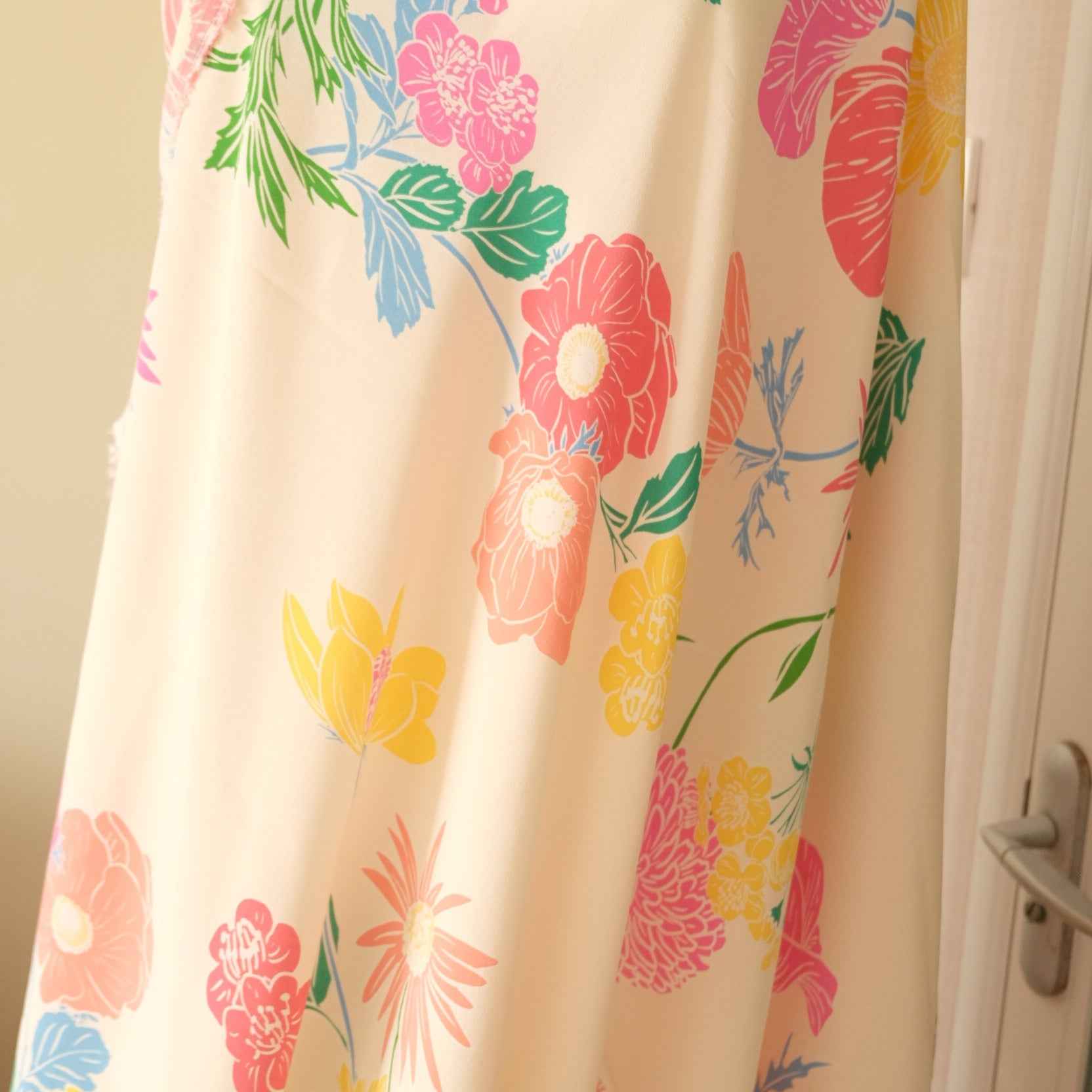 Painterly Floral Cupro Fabric – Drapey Dress Fabric (2.2-3.3 yds)