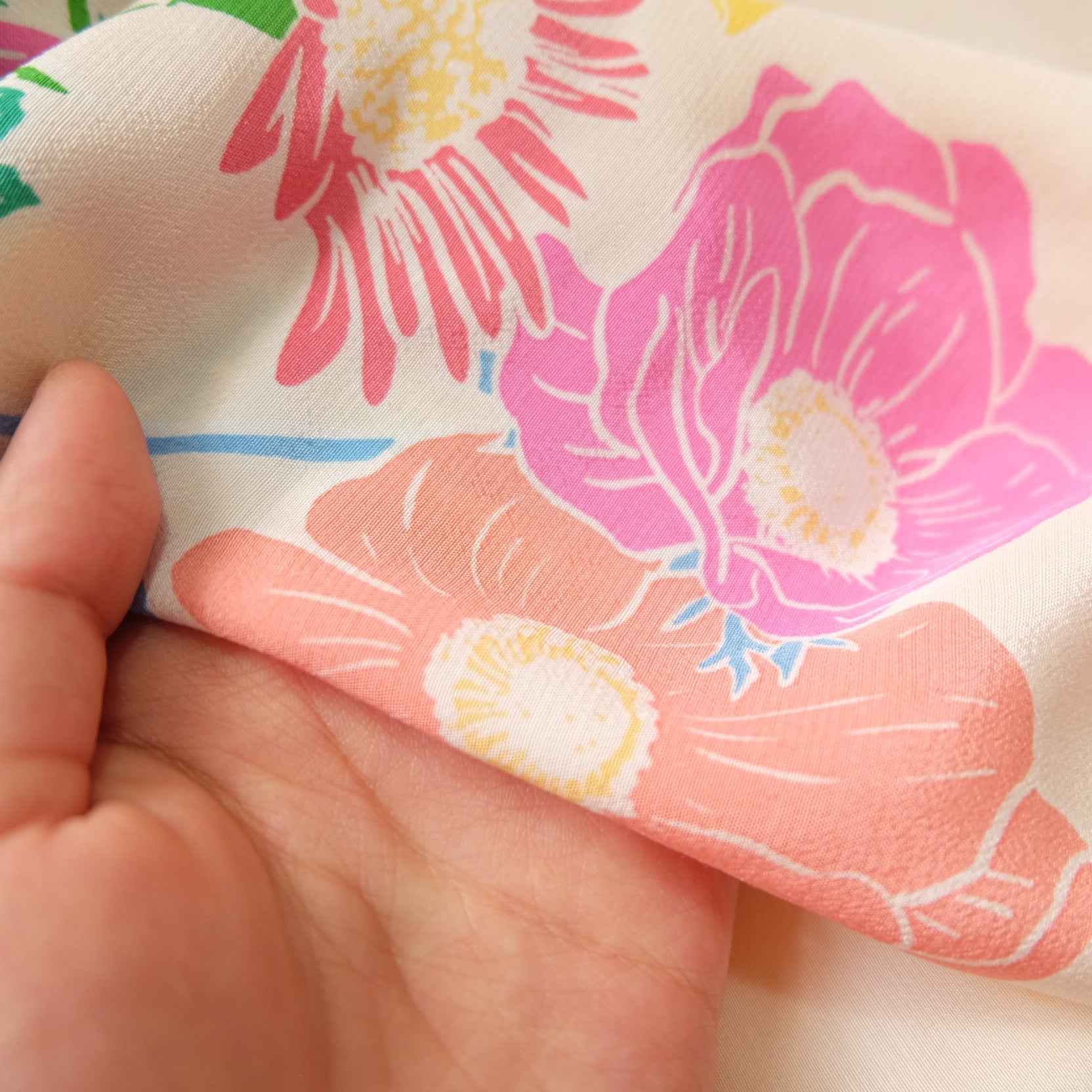 Painterly Floral Cupro Fabric – Drapey Dress Fabric (2.2-3.3 yds)