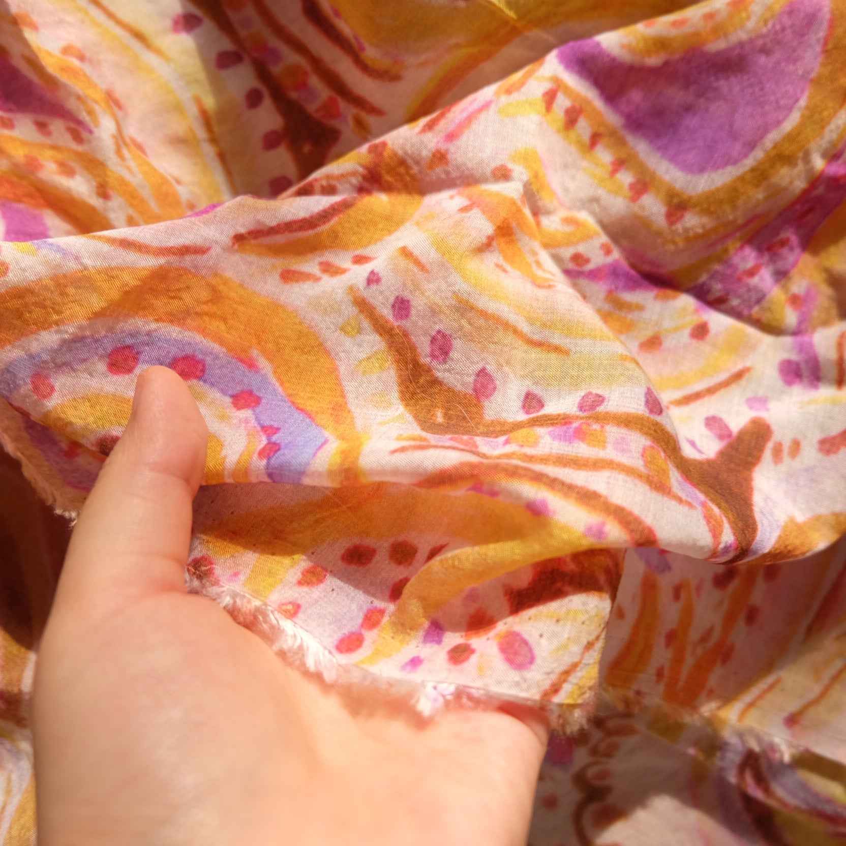Painterly Paisley Tencel Cotton — 3.3 yd